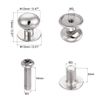sourcing map 12mm Head Dia. Round Knobs Pull Handle, 10pcs Zinc Alloy for Drawer Pulls Gift Box Cabinet Door Knobs with Screws, Silver Tone