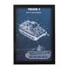 German Tiger 1 Tank Framed Blueprint (Blueprint)