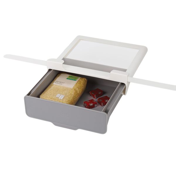 Joseph Joseph CupboardStore Under Shelf Drawer Kitchen Cupboard Storage Organiser, Space Saving, Grey