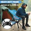 VILLEY 2-Pack Portable Folding Camping Chair 330LBS Load No Assembly Quick Setup
