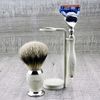 Set Featuring Silver Tip Brush & 5 Edge Cartridge Razor,Stand
