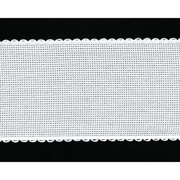 Stitchtastic 3 Inch/8cm Wide Aida Band (14 Count) - White Edging