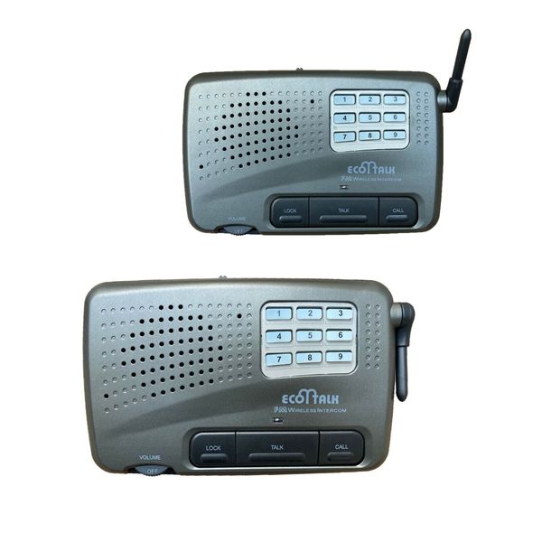 Calford 9 Channel Call All Home FM Wireless Intercom System Charcoal 2-station