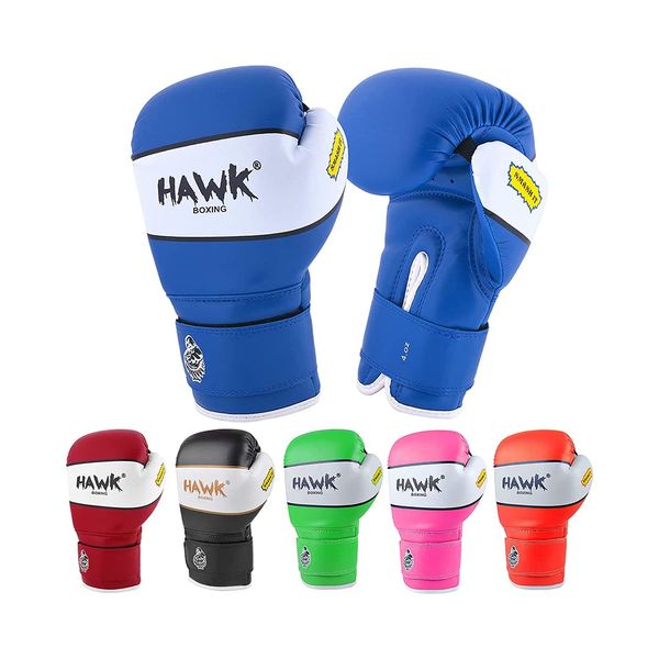 Kids Boxing Gloves for Kids Children Youth Punching Bag Kickboxing Muay Thai Mitts MMA Training Sparring Gloves (Blue, 4 oz)