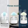 Rain Cloud Humidifier - Snuggling Cloud Rain Humidifier Raincloud Diffuser, Cute Raining Night Light Cloud Diffuser Aromatherapy Essential Oil Diffuser Micro Desk Fountain (Brown+Remote Control)