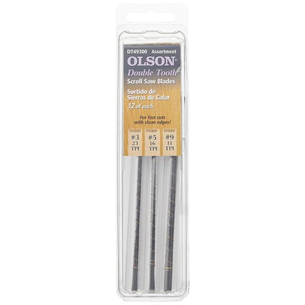 Olson SA4930 36-Double/Tooth Scroll Saw Blades