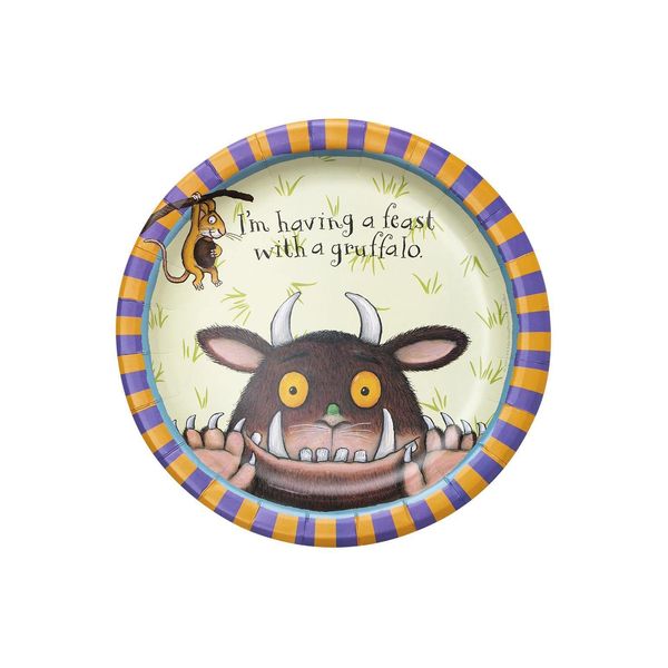 Smiffys 51568 Officially Licensed The Gruffalo Tableware Party Plates x8, Unisex Children, Multi-Colour, One Size