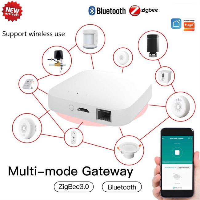 Tuya Zigbee 3.0 Gateway HUB Wireless Smart Home Bridge Smart Life Remote  Control Zigbee Protocol Works With Alexa Google Home
