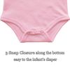 BINIDUCKLING Baby Mädchen Body Kurzarm 3-Pack Rosa 6 Monate