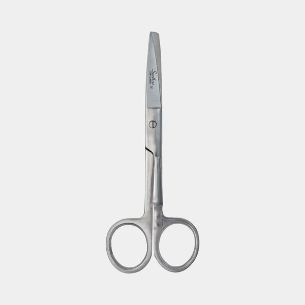 SANDBROS® - Quality Nursing Blunt/Sharp Dressing Scissors Brushed Stainless Steel S132 Autoclavable