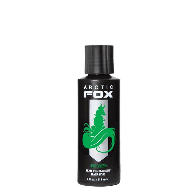 ARCTIC FOX Vegan and Cruelty-Free Semi-Permanent Hair Color Dye (4 Fl Oz, IRIS GREEN)