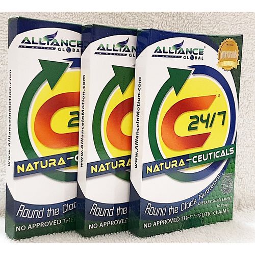 C24/7 Natura- Ceutical 3 Boxes Dietary Food Supplement of 10 Tablets Pack (30 Tablets)