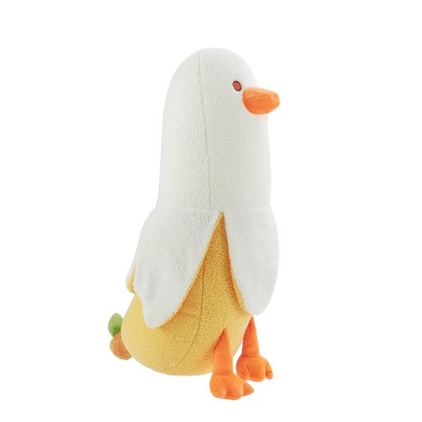 Auspicious beginning 27.6" Banana Duck Plush Toy Comfortable and Elastic Duck Plush Pillow Add Interest to Life Banana Duck Stuffed Animals Banana Plushie Doll, Throw Pillow, Room Decoration Gift