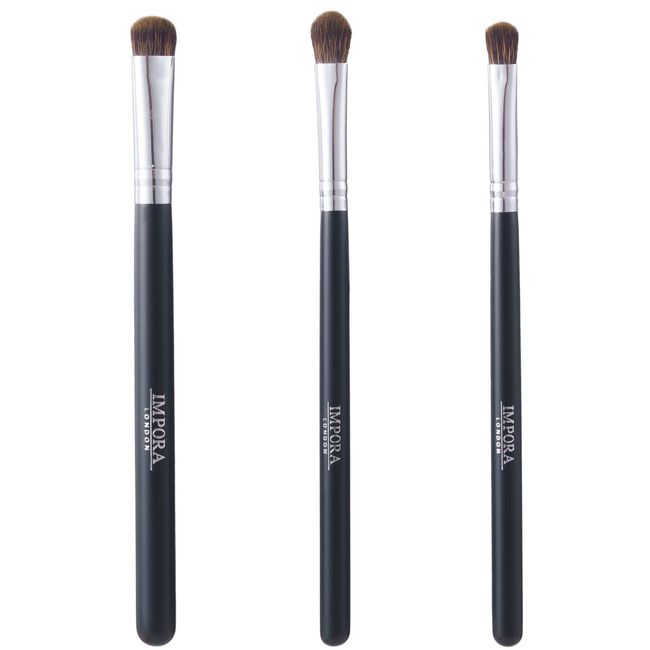 Eyeshadow Makeup Brush Set by Impora London - 3 Eye Shadow Make up Brushes