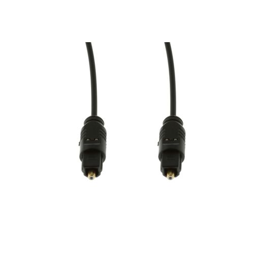 CablesAndKits 12 ft Toslink/Toslink 2.2mm Optical Cable, Black, Gold Plated Connectors, Optical Audio Cable