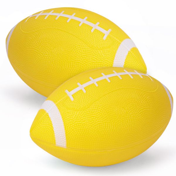 Shindel Inflatable Footballs, 8.5 Inch Rubber Footballs Waterproof Football Toys for Kids Outdoor and Indoor Sports Games, Football Lovers Gifts, Super Bowl Party Favors and Pet Training Toys