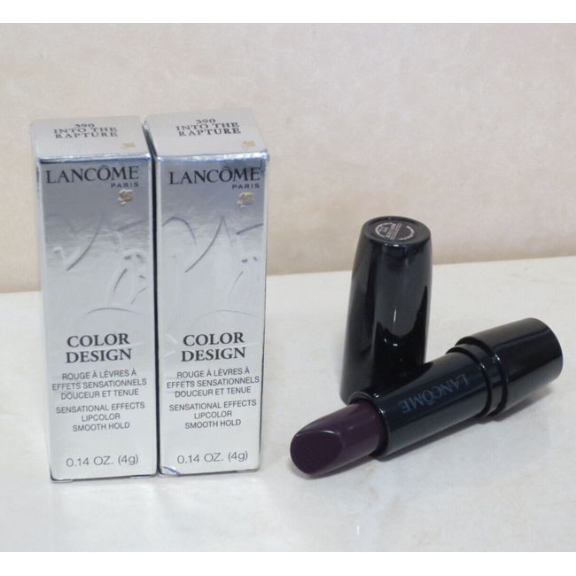 LANCOME COLOR DESIGN SENSATIONAL EFFECTS LIP COLOR 390 INTO THE RAPTURE LOT OF 2