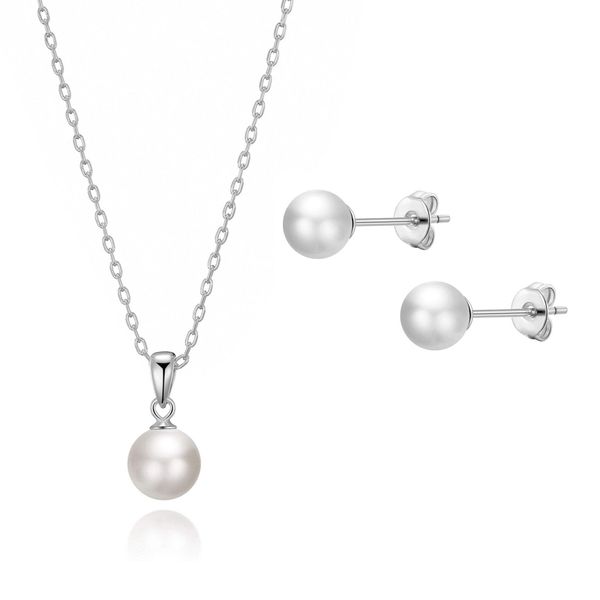 Philip Jones Silver Plated Shell Pearl Set