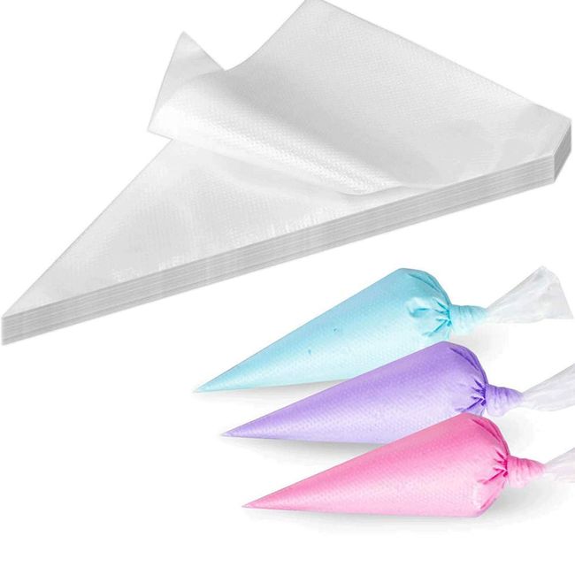 Pastry Bags, PE Polyethylene, Squeezing Bags, Cream, Squeeze Bags (50 Pieces, 6.7 x 12.2 inches (17 x 31 cm) Pastry Bags)