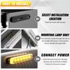 10Pcs 4.7'' Dual Color Amber Blue Trailer Marker LED Lights Strip Dual Function