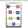 Wire Spool Rack, Wire Spool Holder Wall Mounted, Cable Dispenser with 4 Rods, St
