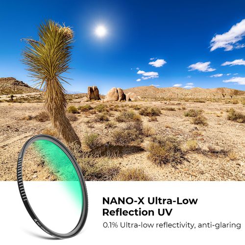 K&F Concept 40.5mm UV Filter Ultra Low Reflection Protection Lens Filter, Slim Lens HD Optical Glass 28-Layers Coating Scratch-resistant, Ultraviolet Protector Filters for DSLR Cameras (Nano-X Series)