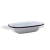 16CM Diameter White Enamel Pudding Bowl Pie Dish Oval Dish Set