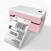Bluetooth Thermal Label Printer, 4x6 inch, 150mm/s Print Speed, Compatible with iOS/Android/Windows/Mac, Pink and White