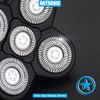 ANYSONIC Star 5 Blades Shaver Replacement Heads for Freedom Grooming Head Shaver,ANYSONIC 5 Blades Replacement Blades Wet and Dry Use(5 Blades, Gold)