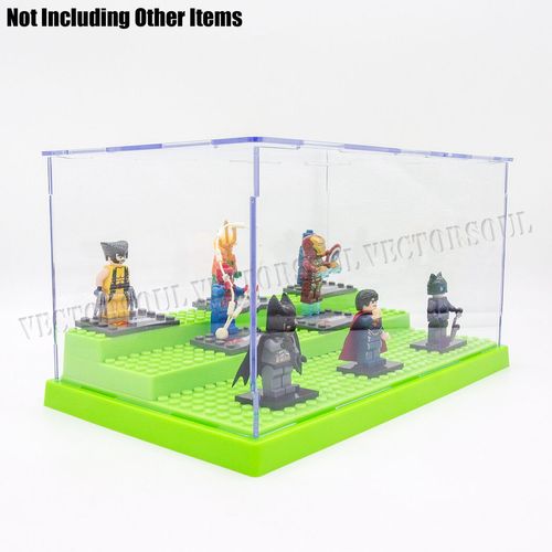 US Perspex Acrylic Display Box For Minifigures Building Block Case Dustproof Hot