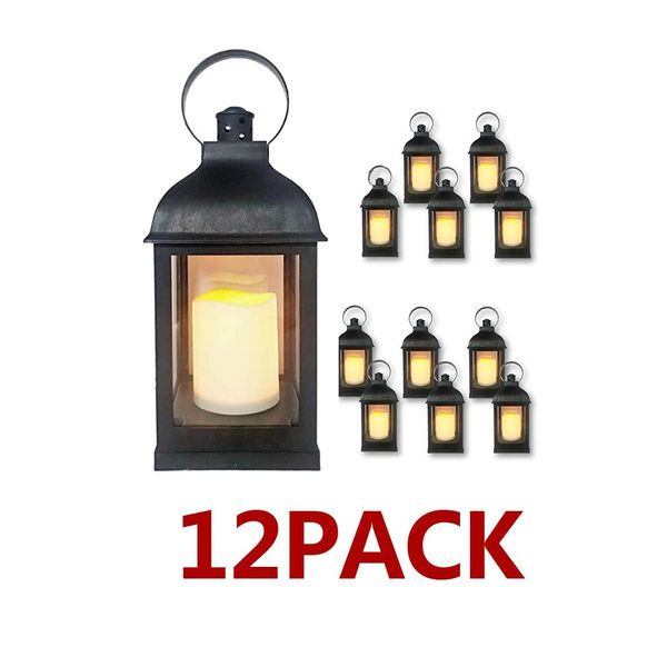 Bulk Decorative Lanterns Flameless {12 Pc Set} LED Candle with 5 Hour Timer 