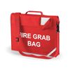 School Evacuation Fire Grab Bag - Printed Red Emergency Documents Shoulder Strap Bag