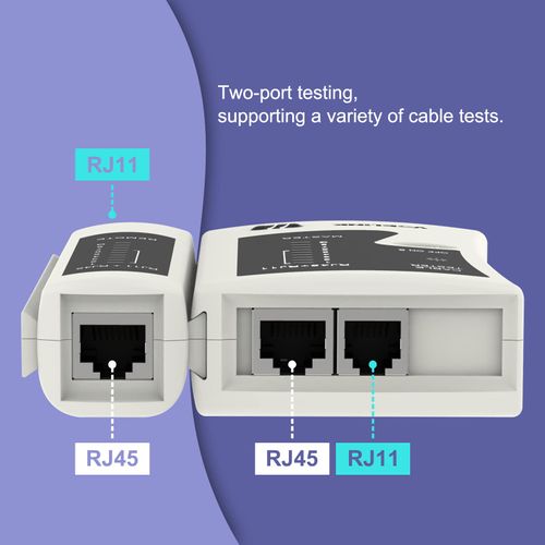VCELINK GJ468 Network Cable Tester, RJ45 Ethernet Cable Tester PoE for Cat5/Cat6/Cat7 LAN Cable & RJ11 Phone Cable