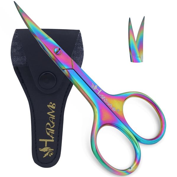 Harams Cuticle Scissors Multipurpose Little Beauty Scissors for Manicure Pedicure, Eyebrows, Eyelash, Nose, Beard, Mustache, Hair Trimming | Grooming Shears for Men and Women (Nail Scissors)