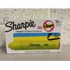 Sharpie Fluorescent YELLOW Chisel Tip  Highlighter Box Of 12 #25025