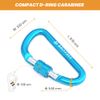 Brotree Small Carabiner Clips Mini Locking Carabiner - 6cm Aluminum D-Ring