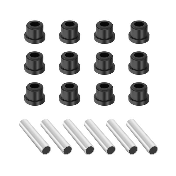 Golf Cart Bushing and Sleeve Kits, Rear Leaf Spring Bushing & Sleeves Kits for EZGO TXT 1994-UP and Club Car DS Models Gas & Electric 1981 + UP, 6 Sleeves and 12 bushings. 1012303 1015583