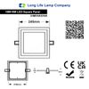 18w Square Recessed LED Ceiling Panel Light Dual Colour Cool White/Blue