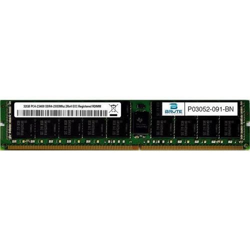 Brute Networks P03052-091-BN - 32GB DDR4-2933MHz 2Rx4 ECC Registered RDIMM (Compatible with OEM PN# P03052-091)