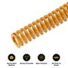 uxcell 10pcs 3D Printer Heating Bed Spring, 8mm OD 35mm Length Light Load Compression Mould Die Spring 3D Printer Compression Spring for 3D Printer Electric Part, Yellow