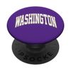 Retro Washington Throwback Purple Classic Washington Tee PopSockets Adhesive PopGrip