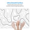 Extended XL Gaming Mouse Pad - Topographic Desk Pad - White & Black