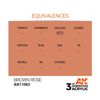 AK Interactive 3rd Gen Acrylic Brown Rose 17 ml