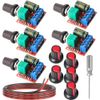 Kiligen 5PCS 5A 5V-35V Mini DC Motor PWM Speed Controller Speed Control Switch Adjustable Switch LED Dimmer