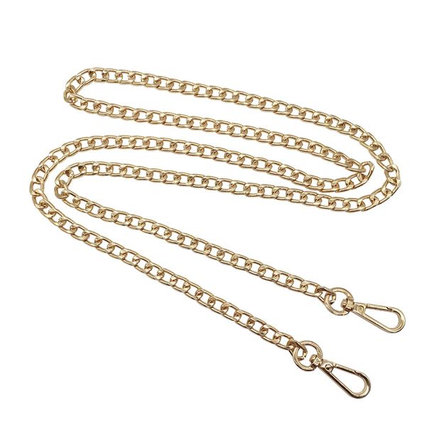 Bag Replacement Chain Shoulder Chain Gold 47.2 inches (120 cm) Strap Metal Shoulder Bag Crossbody Belt Handbag Accessory Parts Handle Chain