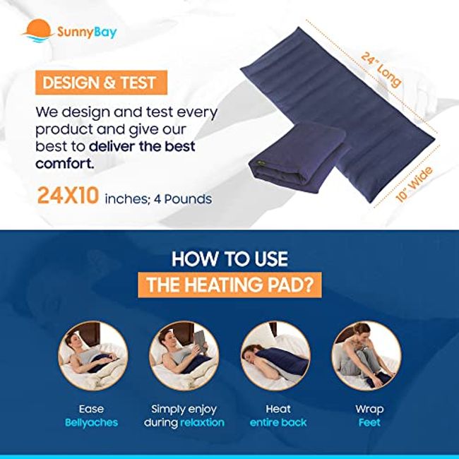 SunnyBay Microwave Heating Pad, Microwavable Heated Neck Pillow for Moist  Hot or Cold Therapy, Heated Neck and Shoulder Wrap with Wheat Filling and