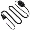 Black Extension Cord Lamp Power Cord with Dimmer Switch