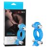 Double Dolphin Enhancer Ring With 2 Multispeed Bullets Blue