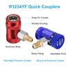 R1234YF Quick Coupler Adapter Self-Sealing & Puncture Can Tap for Car AC System