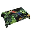Walmsco Tablecloth Parrot Green Jungle Leaves Decor For Dining Room Kitchen Rectangular Table Cover 132 * 178cm